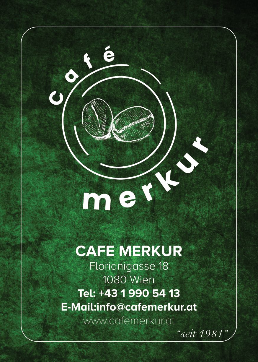 Café Merkur Speisekarte – Seite 1